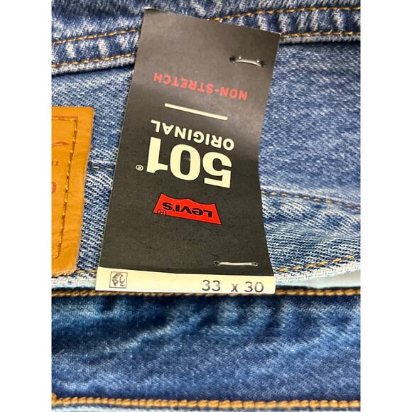 Levi’s Premium 501 Button Fly Jeans Womens W33 L30 Straight Leg 100% Cotton NWT - Picture 2 of 14